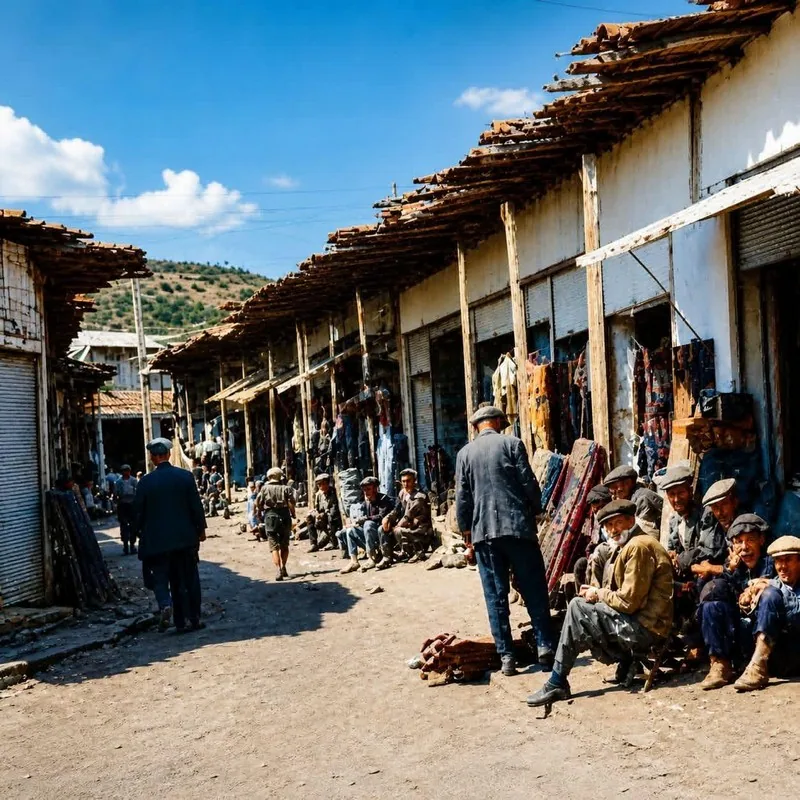 Eski Siverek çarşı hayatından bir görünüm